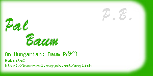pal baum business card